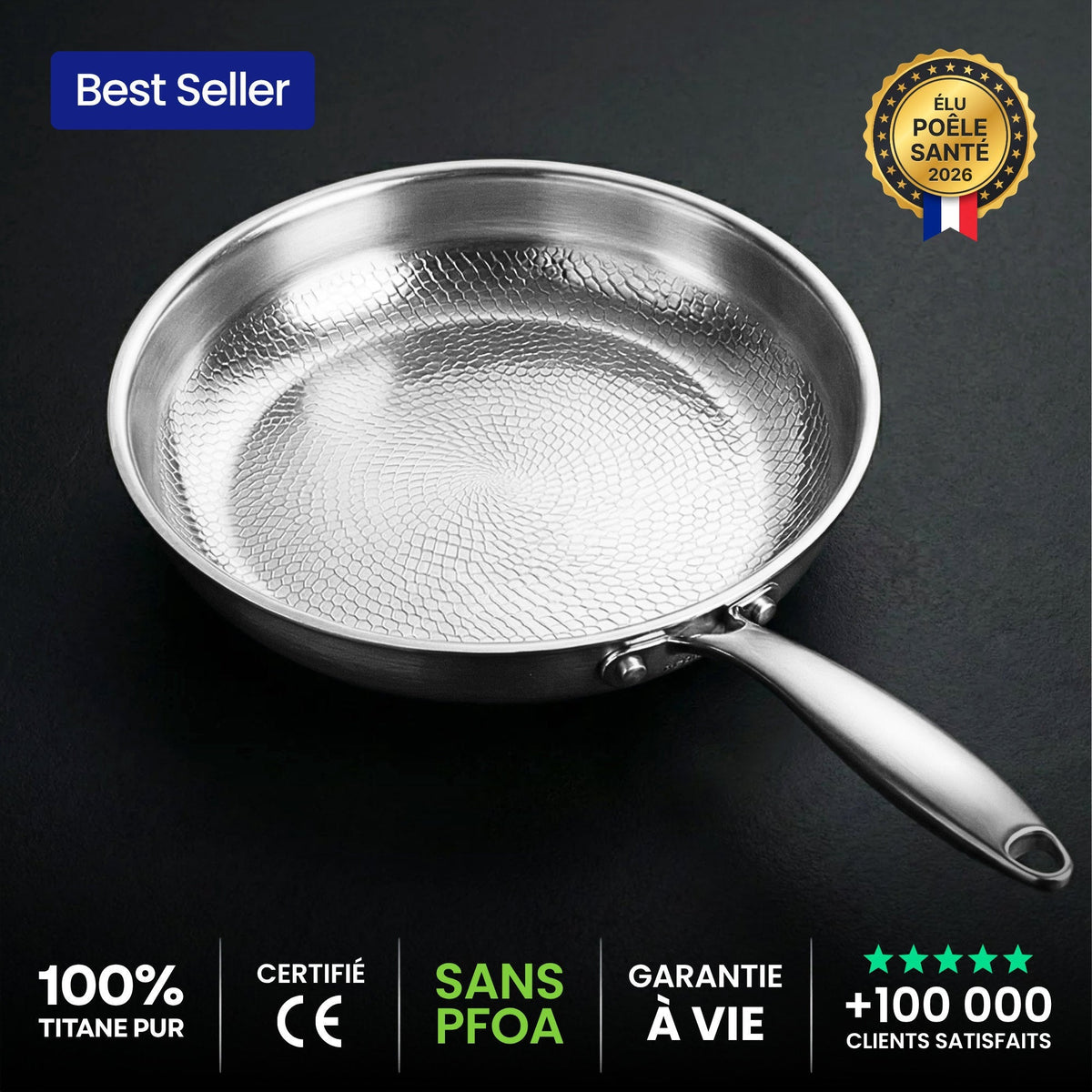 Poêle 100% Titane Pur — TITANOX® - photo 1